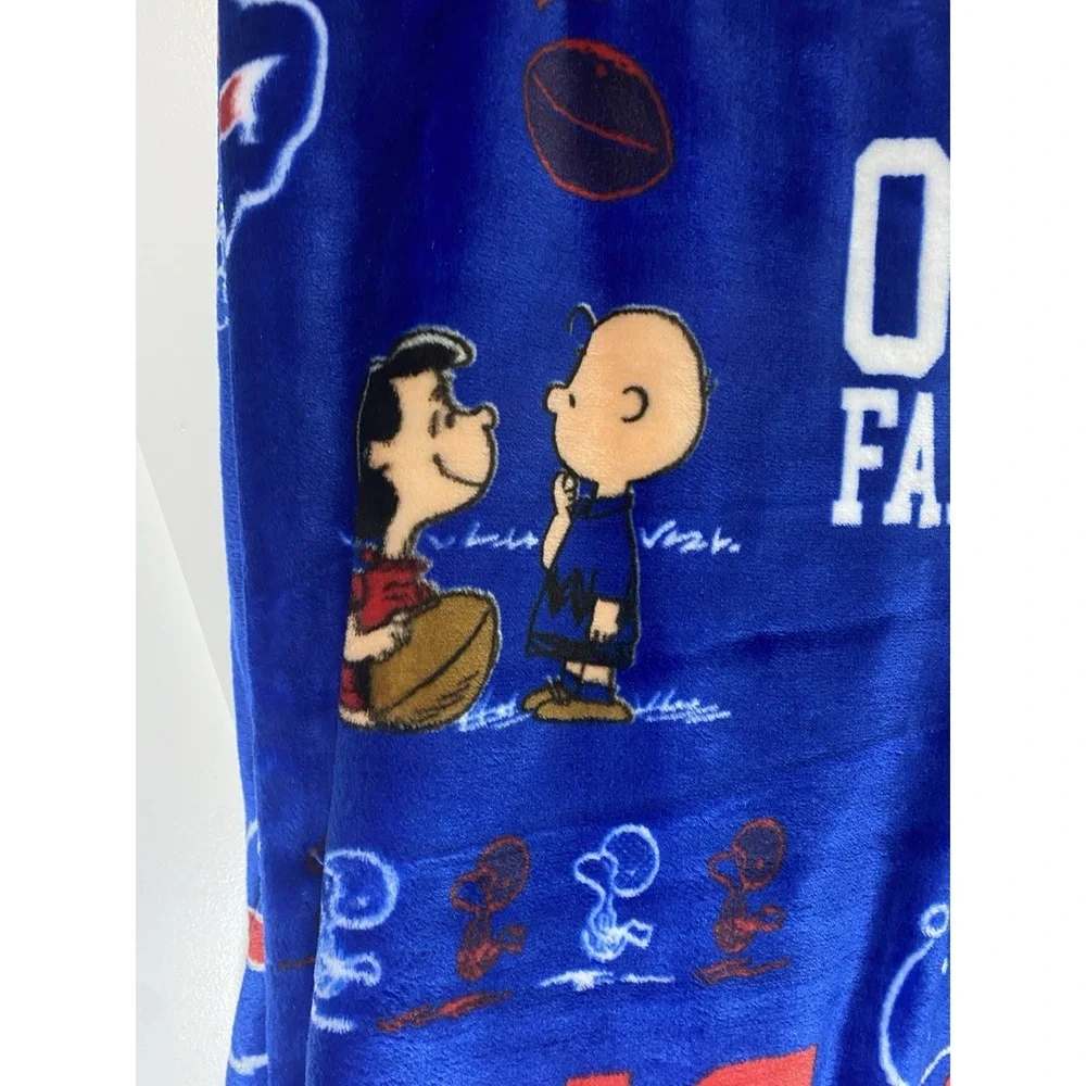Peanuts Buffalo Bills NFL Soft Plush Throw Blanket 60 X 70 NWT BLUE Snoopy New